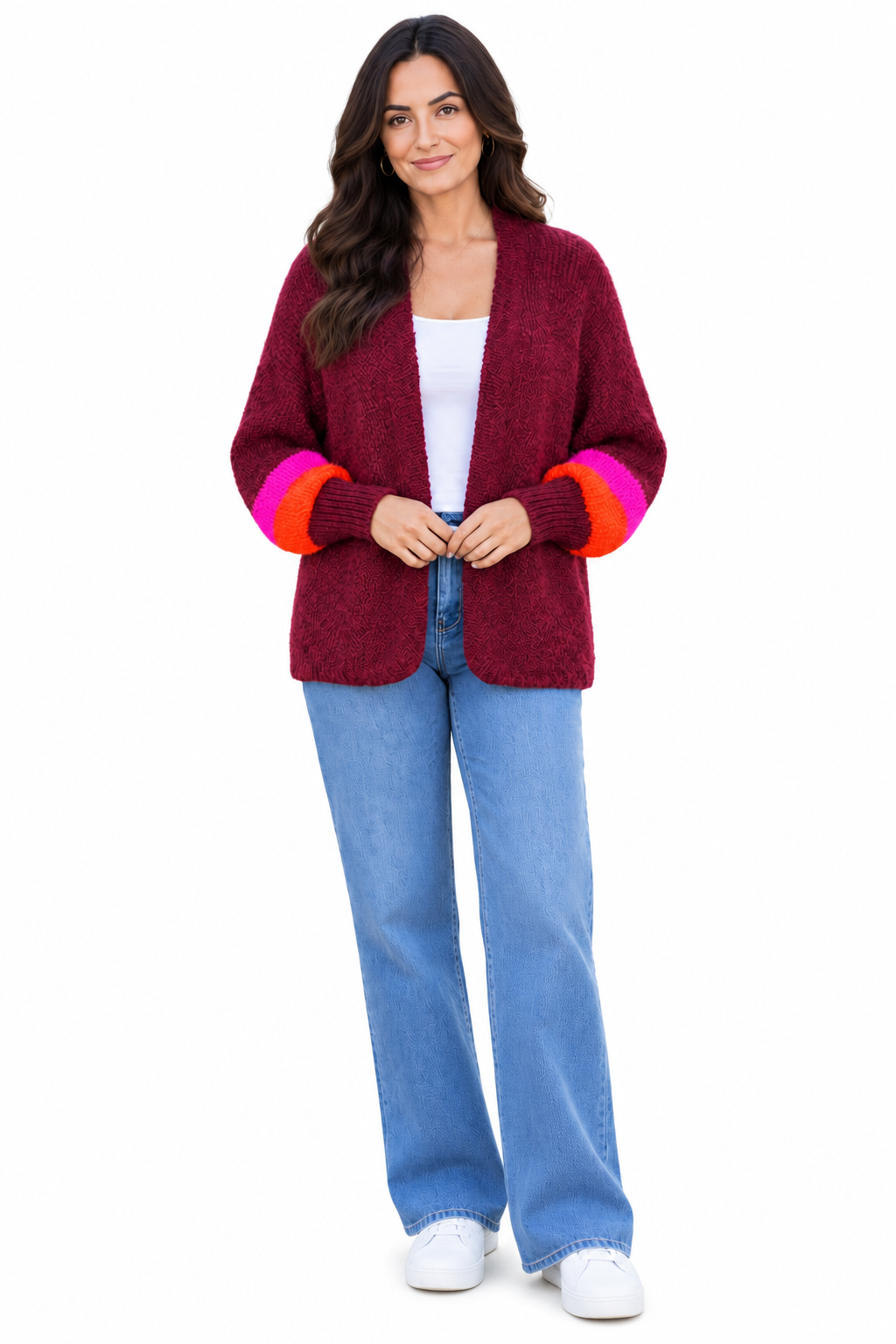 Daisy Cardigan Burgundy